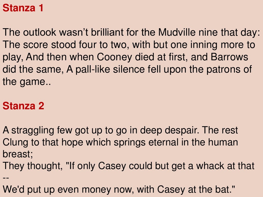 Casey at the bat lesson
