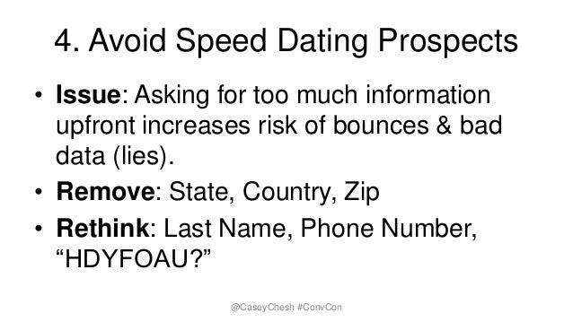 speed dating forms
