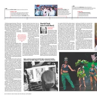 1992
                                                                                                                                                                            The Casey House medical team makes presentations
                                                                                                                                     Oct 21, 1991                           throughout Canada and at international conferences, describing
   1989
                                                                                                                                     Diana, Princess of Wales, visits       their innovative work in hospice care and AIDS treatment.
   An estimated 30,000–50,000 Canadians are infected with HIV.
                                                                                                                                     Casey House, spending time
                  March 1, 1989                                                                                                      with each resident. The event is                      April 1992
                  In its first year, Casey House admits 93 residents                                                                 broadcast worldwide and does                          A French television documentary
                  and records 74 deaths.With the need for Casey                                                                      much to combat the myth that AIDS                     about Casey House airs, garnering
                  House evident, the Ministry of Health more than                                                                    can be spread by casual contact.                      international acclaim for the
                  doubles the operating grant, to $2.3 million annually.                                                                                                                   pioneering work done there.


1989                                                          1990                                            1991                                                       1992




 “Check your egos at the door.” They were guy who could not have been cuter or
 great kids. Sadly, most of them are gone. butcher who showed up in a wig and
                                                                                        David Clark                                  we needed. We’d do bar shows ahead
                                                                                                                                     in order to promote. Woody’s would
                                                                                                                                                                                    performer’s health. So I watched the
                                                                                                                                                                                    big production number; it was so com-
 In 1988 we celebrated my birthday, and makeup. I didn’t recognize him. He said,        (aka Candi Barr)                             give us three or four hundred dollars,         plicated. Then Michael said, “David,
 they sang “Happy Birthday” onstage. “I’m the props guy. I was thinking of 	                               DQ performer,             and it all went to pay for costumes,           you’re on.” I was sweating bullets, but
 Ninety percent of them are dead now. getting in touch with my feminine side.”                             Long-time                 including the tips. Every night of the         I got through it. It was a smug moment
 Casey House was their insurance.              We had one guy — huge, six-foot-five,                       volunteer                 run a different bar would host a party         but very sad.
    I think June thought we were hav- big strapping and good-looking — who                                 I saw the first two DQs   with great food, cocktails and a social           The Michael Oscars years were all
 ing an ice cream social or something. showed up in drag to be an usher. And                               and loved them. My        experience. It was a passion; everyone         about cabaret. You never knew what
 When they found out it was                                he was straight. He said,                       friend Bunni LeBlanc      gave 100 percent. There is nothing like        you’d see: cloggers, comedy, the ROTC . . .
 drag queens, they kept us at                              “If these guys can do it, I                     said, “Let’s get in-      the adrenaline we felt when the audi-          Graham Maxwell, who did the last five,
 arm’s length. We were too           Every show we         can do it.” It was all done volved.” I’d puttered around with drag,       ence leapt to their feet. It was always        wrote stories and had themes. There
 freaky to associate with the did we lost people. in a wonderful spirit and so I auditioned and it was such a buzz.                  emotional on closing night, when all           was a loose script, but we all had input.
 cause. The first dress re-         So much beauty it wasn’t hokey.                      We did 10 shows in 20 years and raised      the Casey House executives came. It            Hello: a show full of drag queens without
 hearsal was for those with         and talent gone.         DQ was grassroots in a million dollars. As a gay man, I never           was very black-tie, and we presented           them having a say?
 AIDS. The next night there             David Clark        the community, and now felt that I fit into the community. But            a cheque and saw how much money                   It may have been small potatoes, but
 was a lineup around the                     ♥             Casey House has outgrown my friends were dropping like flies, and         we’d made over two weeks.                      it was important potatoes. The $38,000
 block, and we sold out the                                the gay community. We I felt like I had to do something. It was              Every show we did we lost people.           needed to open the doors came from
 rest of the run. We raised $38,000, which were under attack, we were in a war. Not like a drug, and suddenly I had a whole          I look at the programs and — Danny             DQ just at the right time. As much as I
 we mailed to the house. Unknown to us just from the disease itself, but also from new family of friends.                            Love, Jackie Loren, Rusty Ryan —               was helping my community, I also grew
 there was a bridge financing problem to the ignorance around the disease, the             It was a huge commitment. The show        they’re all gone. So much beauty and           as a person, as a performer. I hated to
 the tune of $30,000. Literally, if it wasn’t stigmatization. It was awful. There were happened in April or May, but the             talent gone. It just wouldn’t end. One         see it end. I hope there’s another one
 extended they wouldn’t have gotten years when the Proud Lives section in auditions were the second week in                          show, I had some small bits, and Mi-           someday, and when there is, this wig
 the house. The cavalry rode in in the Xtra was pages long. And we knew ev- January. We rehearsed Wednesdays                         chael Oscars was worried about one             is open.
 form of drag queens and Canada Post. eryone in there. The house worked its from six to nine and Saturday all day.
 I was just the director, but June said magic; I was able to introduce the house Plus, the volunteers making costumes
 casually, “You know, darling, the house to a lot of people who were captivated by and headpieces — it was an army of
 will need an elevator,” and so was born it. I’ve always hoped that at some point people. We had a bit of a budget, but we
 DQ: The Sequin. I wound up doing five there’ll be no need for it.                       had to beg, borrow and steal whatever
 shows and was on the board and chair
 of fundraising.
    The template was to put on all your          Below, a performer preparing for DQ 1997. Right, a rehearsal for DQ 2007:
 favourite numbers, keep it light, keep          Wizard of Oz. Top middle, a gaggle of “usherettes” volunteering at DQ 2005.
 it silly — all of us were tired; we didn’t
 want to hear the word AIDS — and hope
 people would show up. And it had to
 have proper lighting and sound. The
 last thing I wanted to hear was, “Well, it
 was for a good cause.” It was a bonding
 experience. It raised the consciousness
 of those not affected yet.
    My favourite story was when some-
 one got well or went into remission. We
 were stumped. What do we do? They’d
 given up their apartment and sold ev-
 erything; there was nowhere for them
 to go. So Casey House started the home
 hospice program. Thirteen was all they
 could accommodate.
    In ’95, everything changed with the
 cocktail. I was exhausted, profession-
 ally and personally. I had lost so many
 people — pretty well half of my best
 friends, kids in the shows, particularly
 — and I looked at the house as a bit of
 a black pit. There were some very sad
 times, but you only remember the good.
 The show must go on. And there were
 delicious moments. There was a props


 6  25 years of Casey House: An xtra special Supplement
 