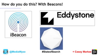 @MediaWyse + Casey Markee#StateofSearch
How do you do this? With Beacons!
 