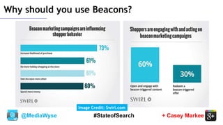 @MediaWyse + Casey Markee#StateofSearch
Why should you use Beacons?
Image Credit: Swirl.com
 