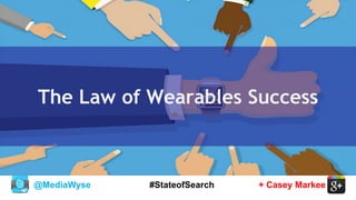@MediaWyse + Casey Markee#StateofSearch
The Law of Wearables Success
 