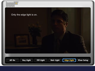 Only the edge light is on.
 