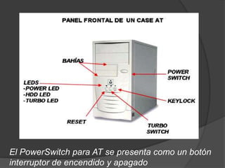 El PowerSwitch para AT se presenta como un botón
interruptor de encendido y apagado
 