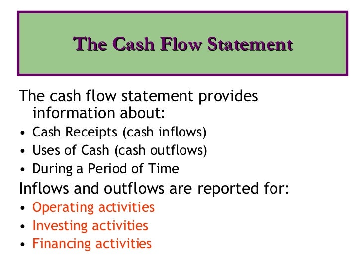 cash flow statement statement of cashflows