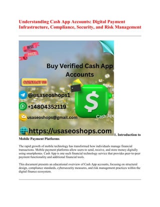 Understanding Cash App Accounts: Digital Payment Infrastructure ...
