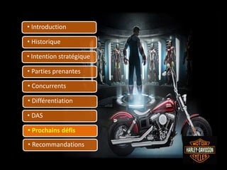 • Introduction
• Historique
• Intention stratégique
• Parties prenantes
• Concurrents
• Différentiation
• DAS
• Prochains défis
• Recommandations
 