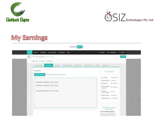 Cashback engine script generator