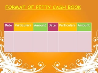 Date Particulars Amount Date Particulars Amount
 