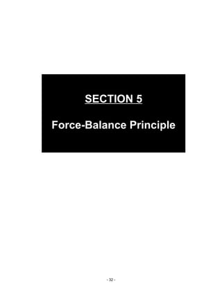 - 32 -
SECTION 5
Force-Balance Principle
 