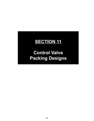 - 55 -
SECTION 11
Control Valve
Packing Designs
 