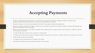 Cash Control Examples and Guidelines | PPT