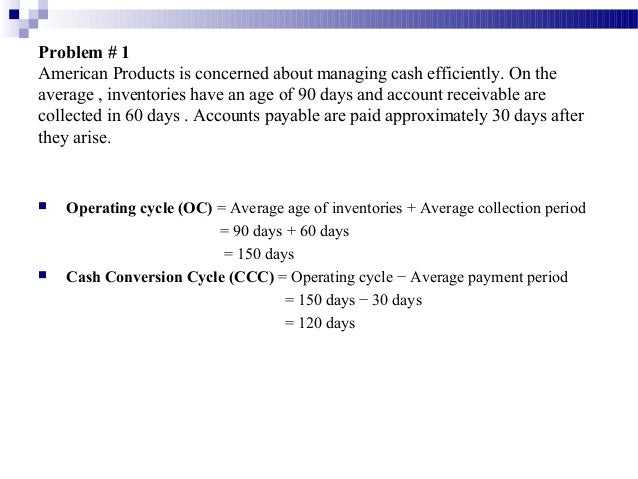 cash conversion cycle formula