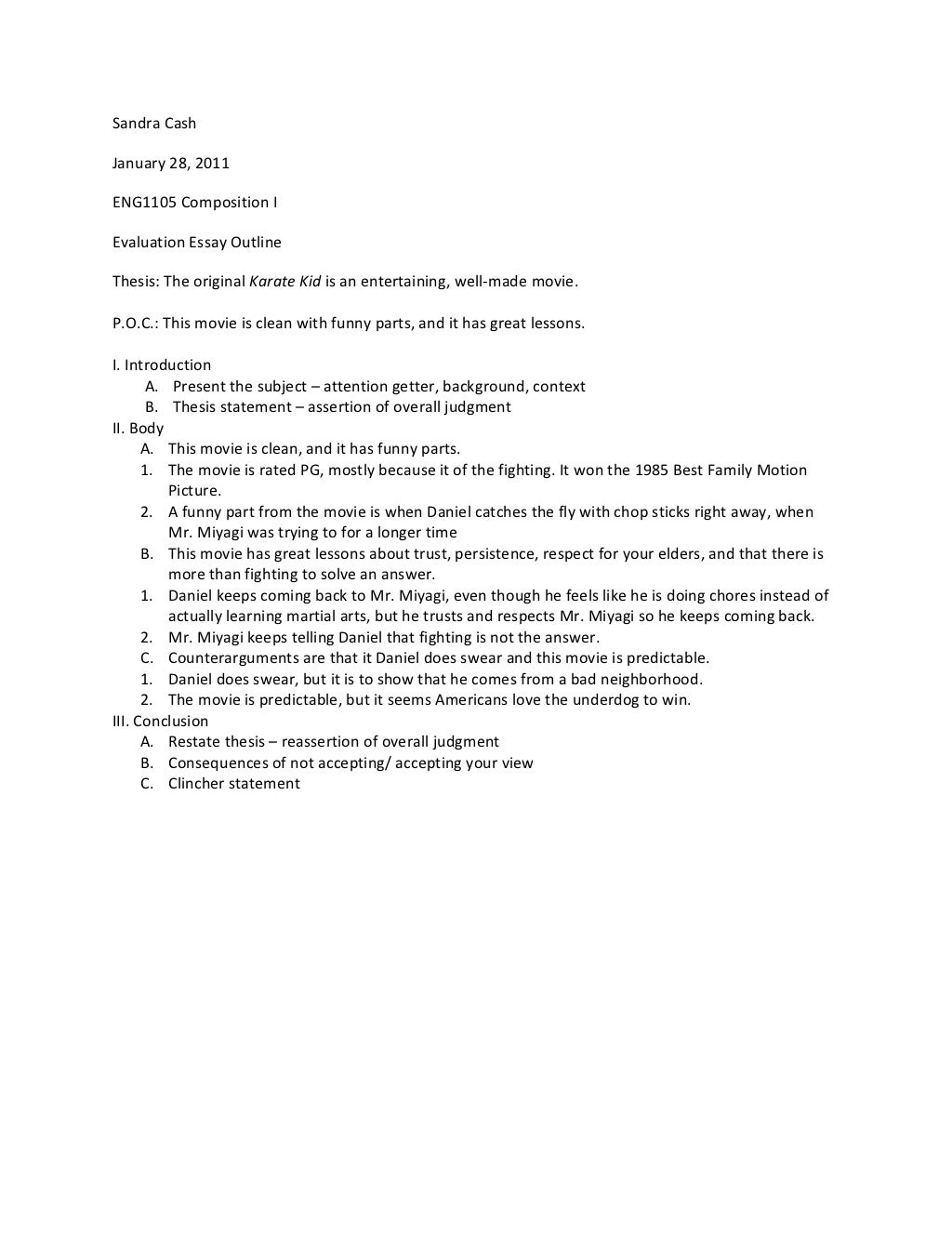 How to write an evaluation paragraph image