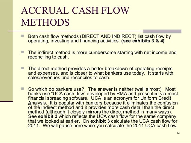 rma socl cash flow analysis blaine morrison uca cash flow example