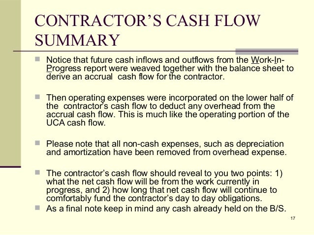 cash flow analysis examples