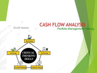 CASH FLOW ANALYSIS
ECLOF Module Portfolio Management Training
 