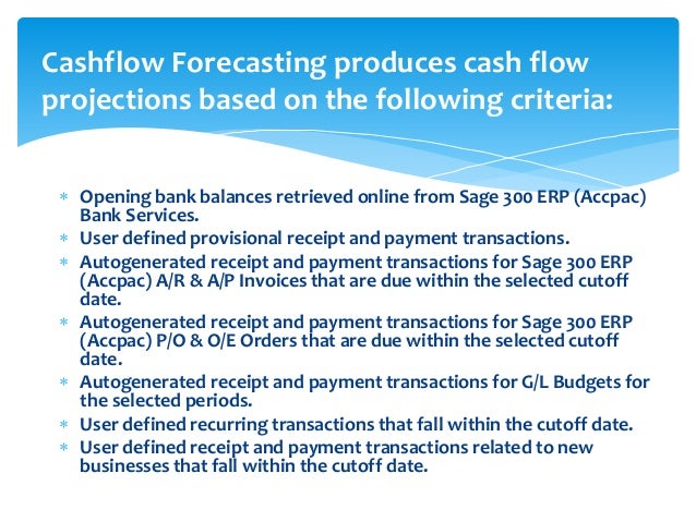 cpe cashflow forecasting cpe cashflow forecasting