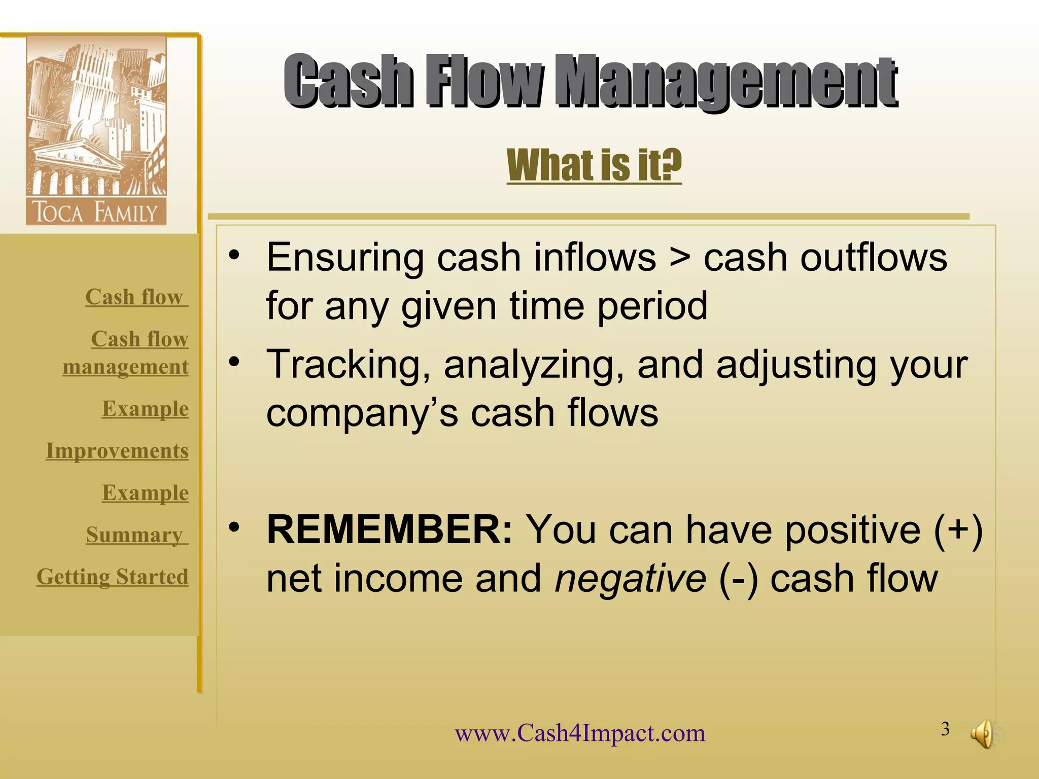 Importance Of Cash Flow Management Pdf Cash flow management | PPT