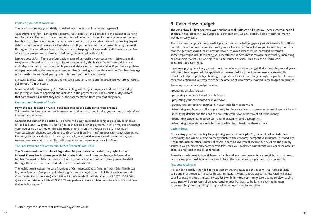 cash flow management template