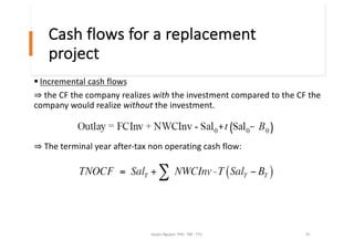 Cash flows projection, Initial outlay, .. | PDF