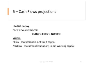 Initial Outlay Format Cash flows projection, Initial outlay, .. | PDF