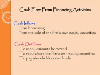 Financing Outflow Cash flow statement | PPTX