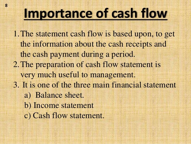 Importance Of The Statement Of Cash Flows Cash flow statement