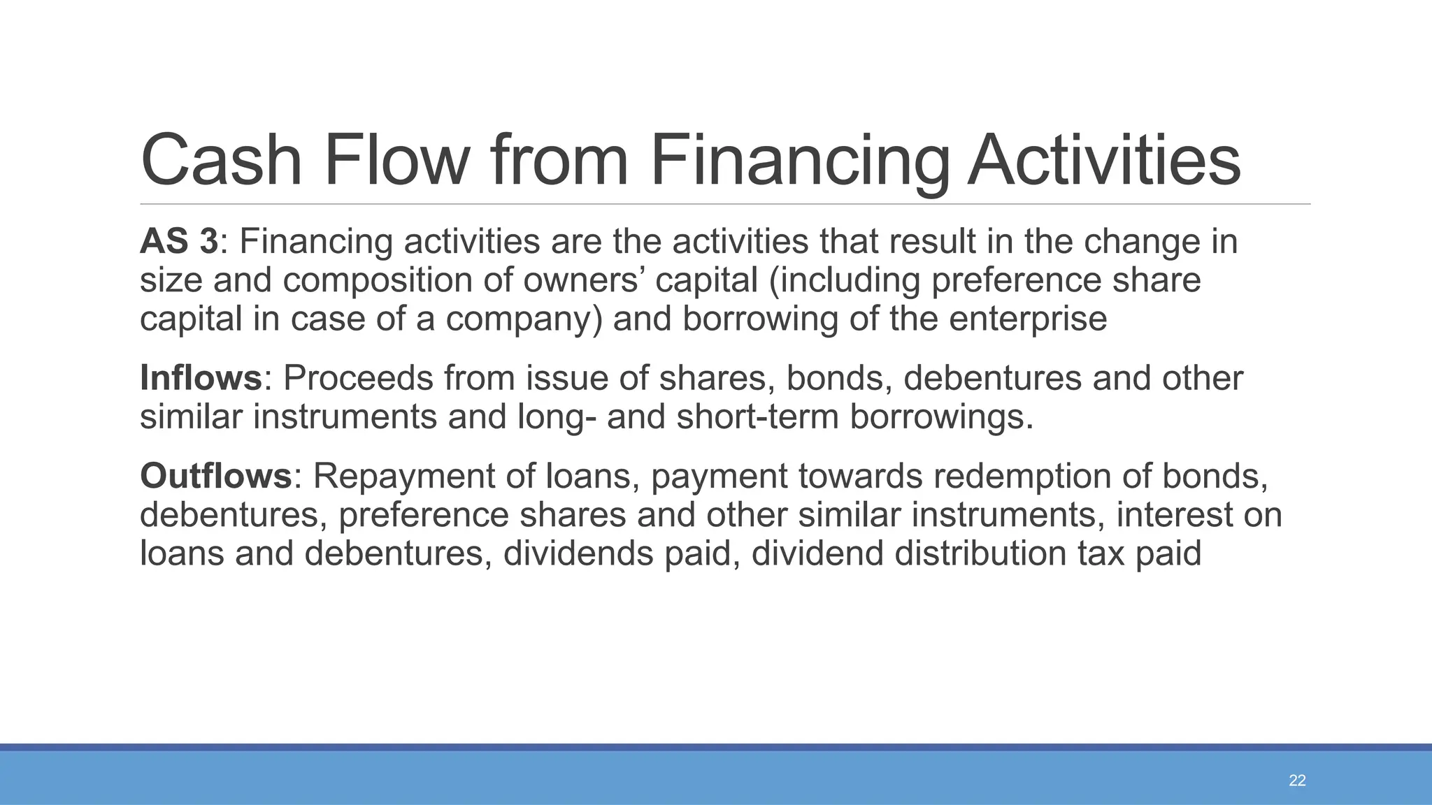 Financing Outflow Cash Flow Statement.pptx by financing,investing activity | PPTX