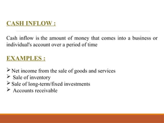 Business Inflow Examples Cashflow statement in financial management PPT 2.pptx