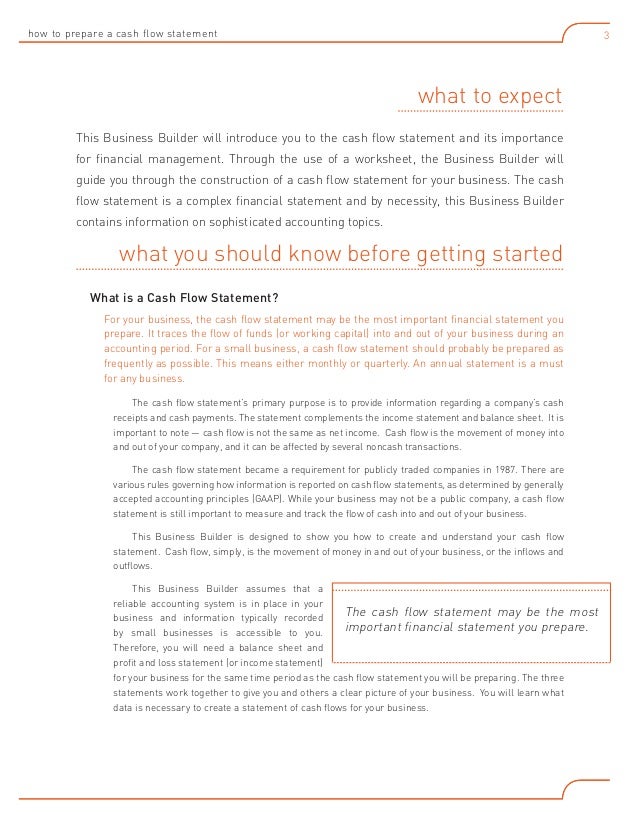 cash flow statement prep