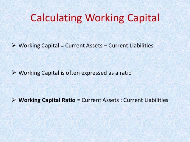 cash flow working capital and dividens cash flow equation
