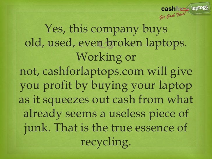 Cash for laptops recycle laptop for cash