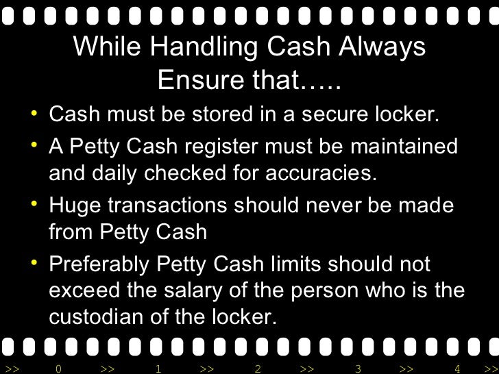 Cash handling