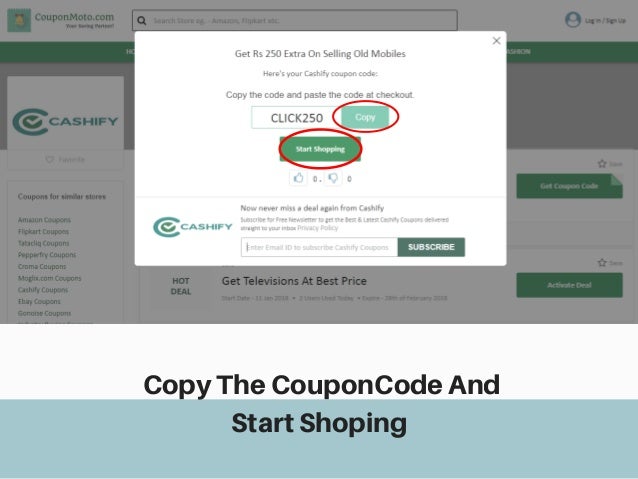 cashify new user coupon