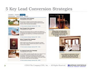 5 Key Lead Conversion Strategies




         ©2010 The Company CEO, Inc. - All Rights Reserved
 
