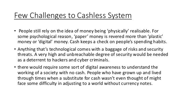 Cashless society research papers
