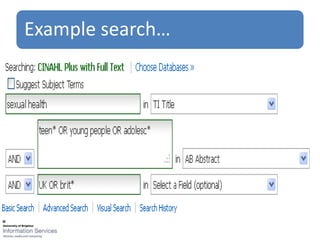 Example search…
 