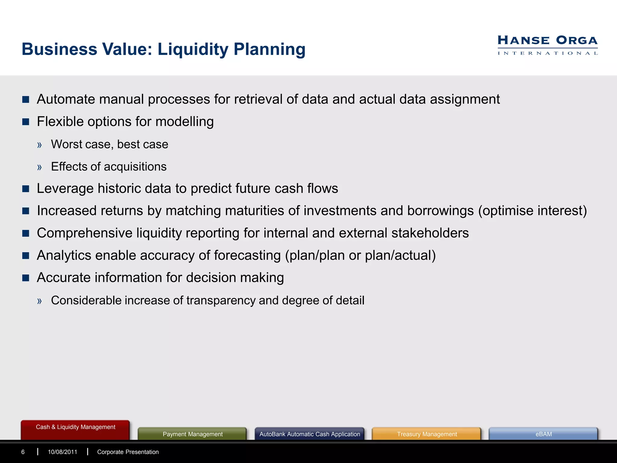 Cash Liquidity Management | PPTX