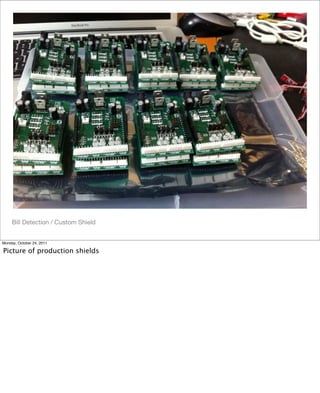 Bill Detection / Custom Shield
Monday, October 24, 2011
Picture of production shields
 
