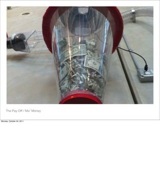 The Pay Off / Mo’ Money
Monday, October 24, 2011
 