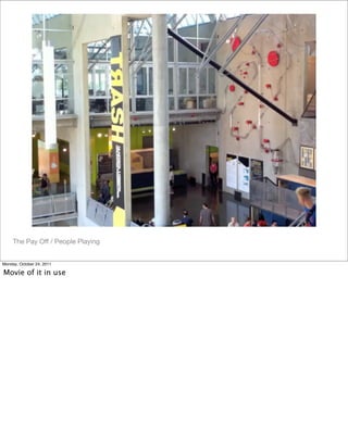 The Pay Off / People Playing
Monday, October 24, 2011
Movie of it in use
 