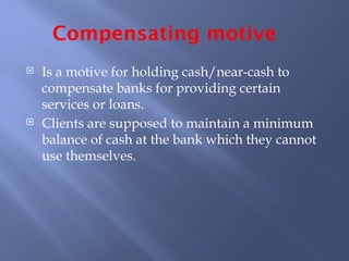 cash management and its benefits and types | PPTX