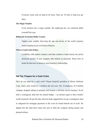 Cash management report | DOC