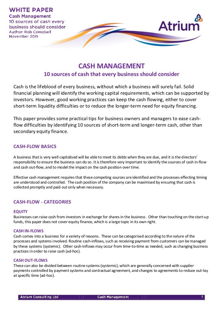 Cash management in banks ppt image