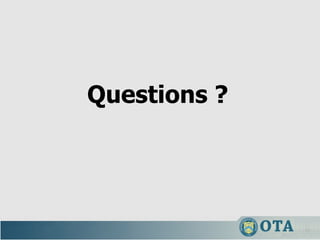 Questions ? 