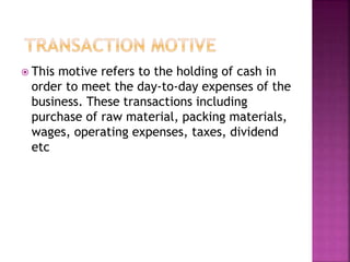 Cash management | PPTX