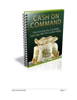 Cash on Command Page 1
 