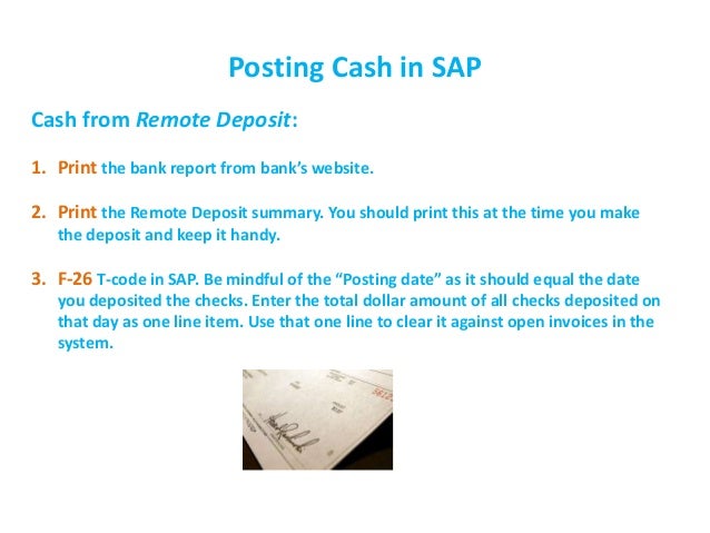 cash receipts in sap erp how to make cash receipt