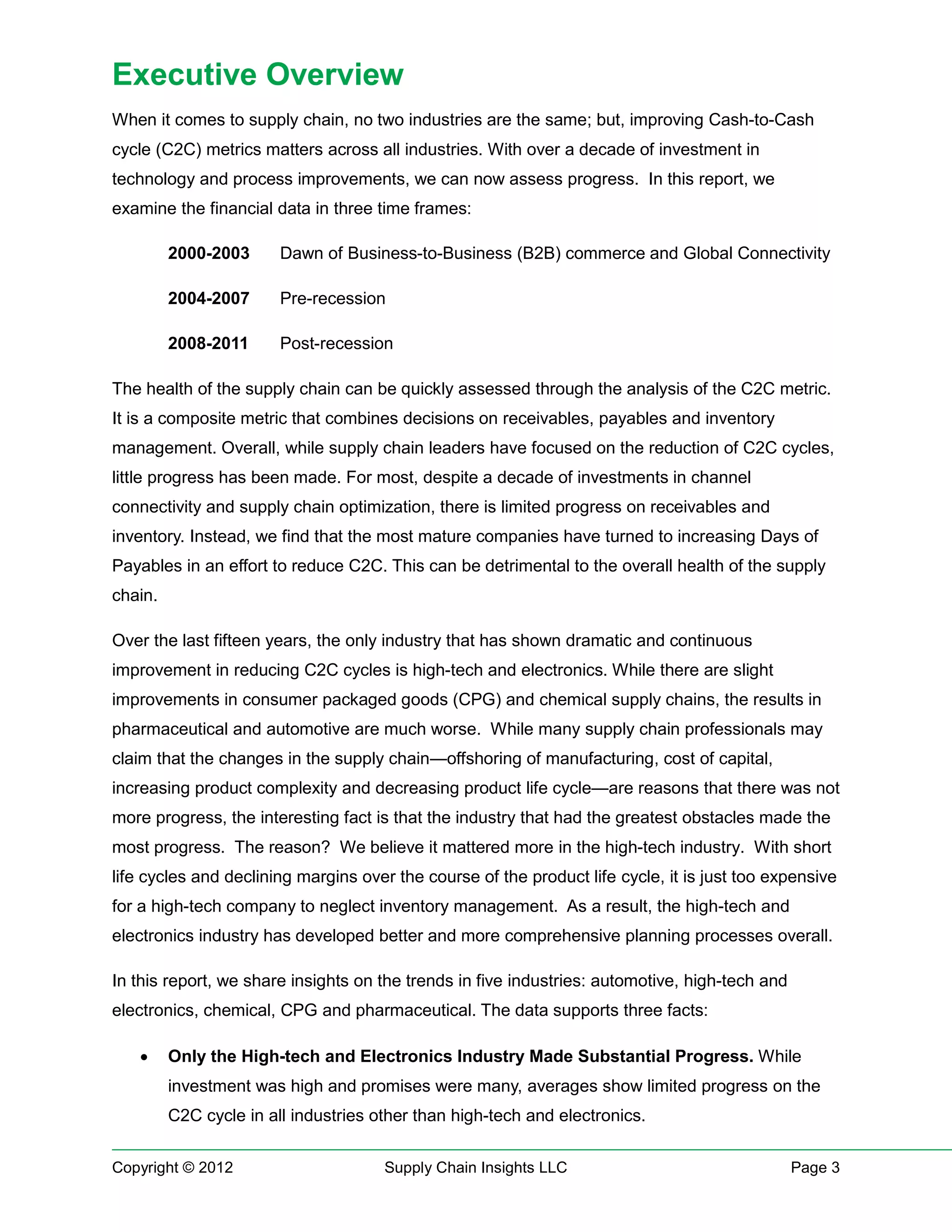 Cash to cash (c2 c) cycle | PDF